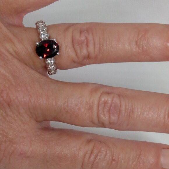 Red garnet ring - Picture 4 of 4